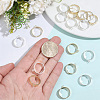 20Pcs 2 Colors Adjustable Brass Finger Rings Setting for Hanging Pendant KK-BBC0027-80-3