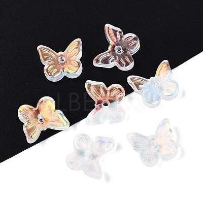 Electroplate Transparent Glass Beads EGLA-N057-03A-1