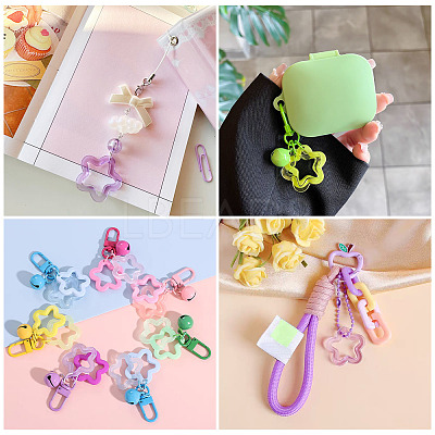 60Pcs 12 Styles Transparent Acrlyic Pendants MACR-TA0002-48-1