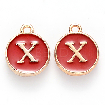 Golden Plated Alloy Enamel Charms X-ENAM-S118-03X-1