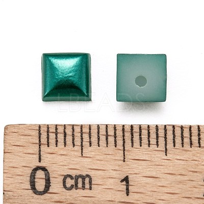 ABS Plastic Imitation Pearl Cabochons SACR-R748-6x6mm-M-1