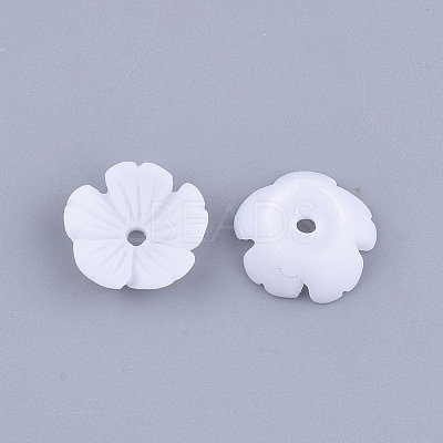 Opaque Resin Bead Caps X-RESI-T040-031C-1