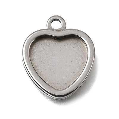 304 Stainless Steel Pendant Cabochon Settings STAS-F365-01A-P-1