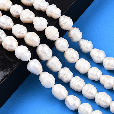 Natural Cultured Freshwater Pearl Beads Strands PEAR-N012-10C-1