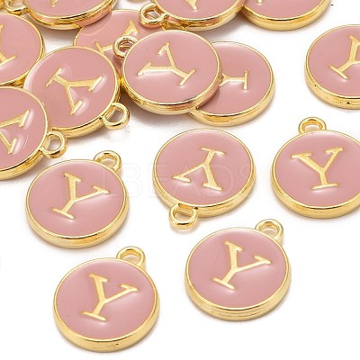 Golden Plated Alloy Enamel Charms X-ENAM-S118-07Y-1