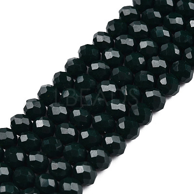 Opaque Solid Color Glass Beads Strands EGLA-A034-P4mm-D12-1
