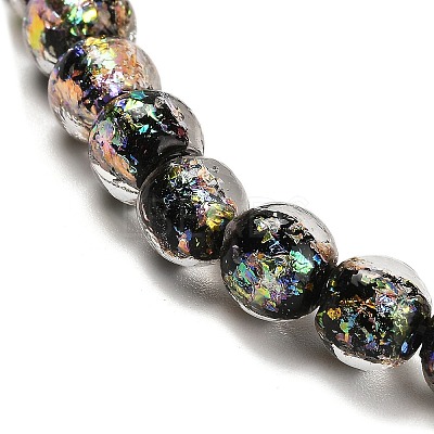 Handmade Dichroic Foil Glass Beads Strands DICH-U001-02K-1