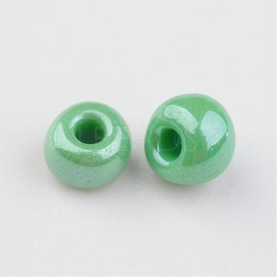 DIY Craft Beads 8/0 Opaque Colors Lustered Round Glass Seed Beads X-SEED-A012-3mm-127-1