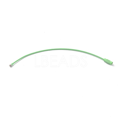 Baking Paint Stainless Steel Cable Wire Keychain AJEW-WH0413-15Q-1