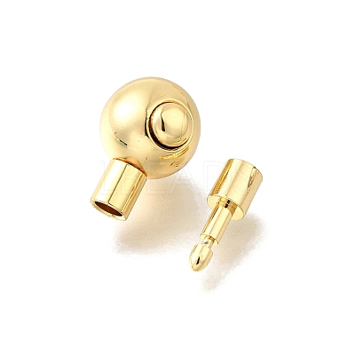 Brass Bayonet Clasps KK-P306-09G-1