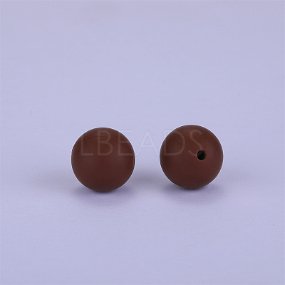 Round Silicone Focal Beads SI-JX0046A-128-1