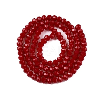 Opaque Solid Color Imitation Jade Glass Beads Strands EGLA-A044-P3mm-D02-1