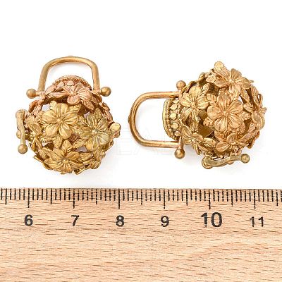 Brass Hollow Cage Pendants KK-P094-14-1