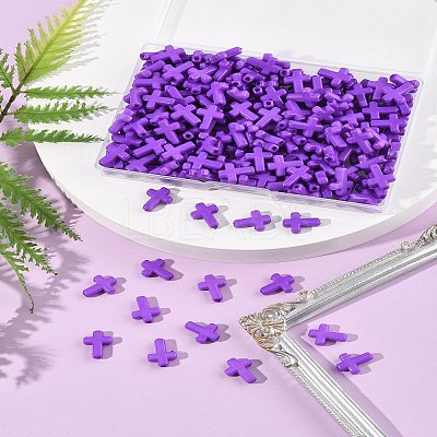 200Pcs Opaque Acrylic Beads SACR-FS0001-39D-1