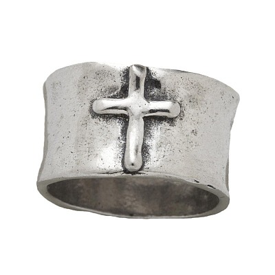 Cross Pattern Alloy Finger Rings FS-WG6D053-02-1