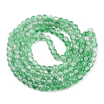 Baking Paint Crackle Glass Beads Strands X-CCG-S001-10mm-19-1