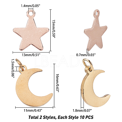 304 Stainless Steel Pendants STAS-UN0014-73-1