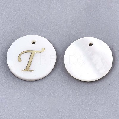 Natural Freshwater Shell Pendants SHEL-N027-04T-1