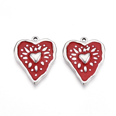 304 Stainless Steel Pendants STAS-N108-21B-P-1