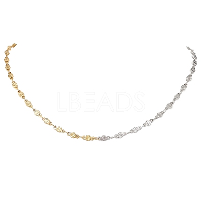 304 Stainless Steel Leaf Flower Chain Necklaces for Women NJEW-JN05585-1