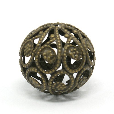 Mixed Iron Filigree Hollow Round Beads IFIN-X0008-AB-NF-1