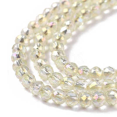 Electroplate Transparent Glass Beads Strands X1-GLAA-H021-01B-FR04-1