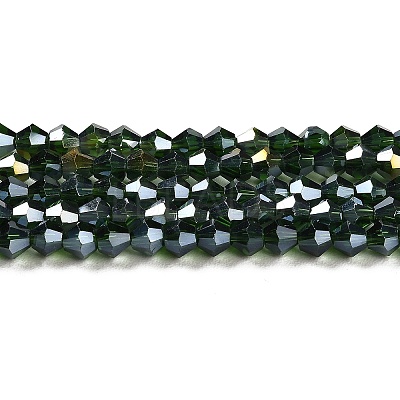Transparent Electroplate Glass Beads Strands GLAA-F029-3mm-A25-1