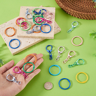 15Pcs Spray Painted Alloy Swivel Snap Hook Clasps FIND-TA0010-57-1