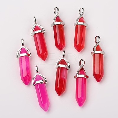 Natural Agate Double Terminated Pointed Pendants LS-G-F295-05H-1