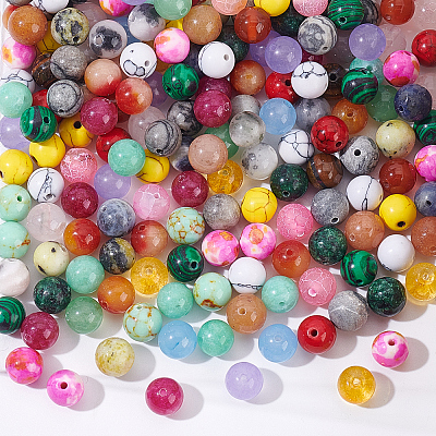 Natural & Synthetic Mixed Gemstone Beads G-NB0001-47-1