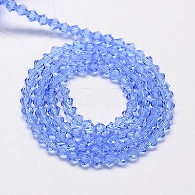 Imitate Austrian Crystal Bicone Glass Beads Strands X1-GLAA-F029-4x4mm-09-1