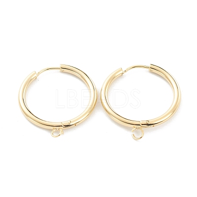 201 Stainless Steel Huggie Hoop Earring Findings STAS-P283-01L-G-1