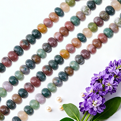 1 Strand Natural Indian Agate Beads Strands G-SC0003-78-1