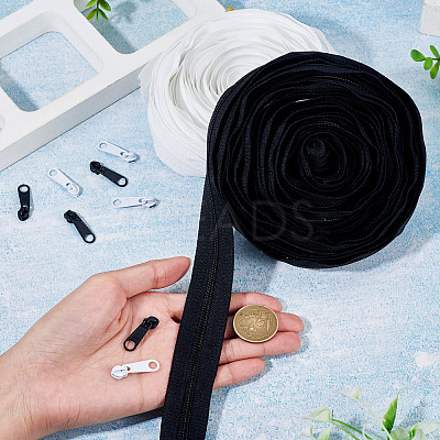 2 Bags 2 Colors Nylon Closed-end Zipper DIY-TA0014-72B-1