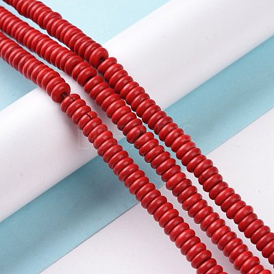 Synthetic Turquoise Beads Strands TURQ-G109-6x3mm-11-1
