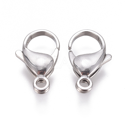 Non-Tarnish 304 Stainless Steel Lobster Claw Clasps STAS-F224-04P-1