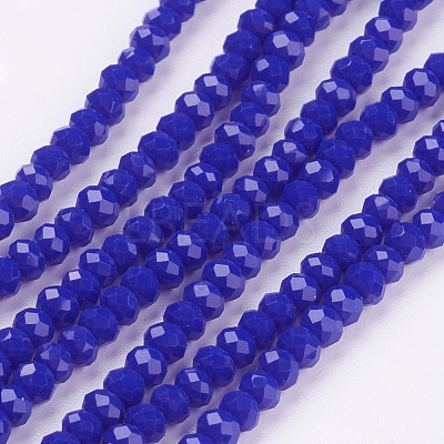 Faceted Imitation Jade Glass Beads Strands X-GLAA-R135-2mm-27-1