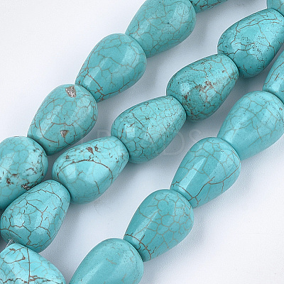 Natural Howlite Beads Strands TURQ-T003-12-1