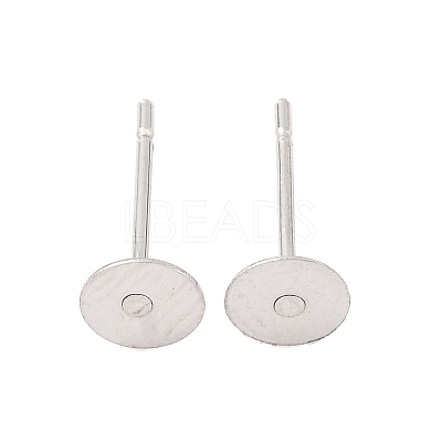 Tarnish Resistant Original Color Stainless Steel Stud Earring Findings X-STAS-E025-5-1
