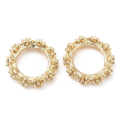 Rack Plating Brass Micro Pave Cubic Zirconia Beads KK-A186-01A-LG-1
