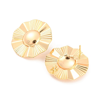 Rack Plating Brass Stud Earring Findings KK-M261-55G-1