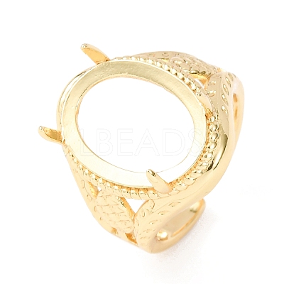 Long-Lasting Plated Brass Solitaire Ring Settings KK-D160-03G-B-1-1
