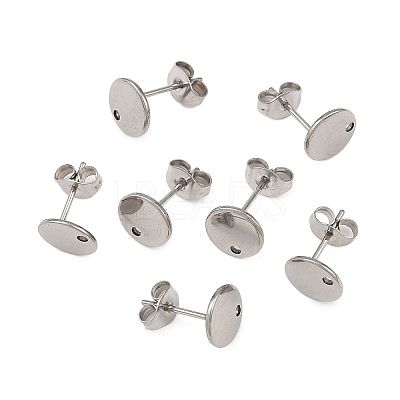 Non-Tarnish 304 Stainless Steel Stud Earring Findings X-STAS-R063-35-1