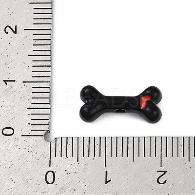 Rack Plating Spray Painted Alloy Enamel Beads PALLOY-P309-07A-1