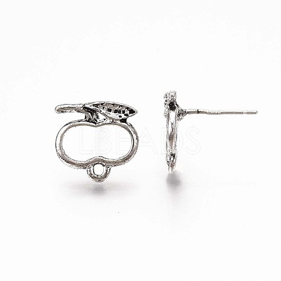 Alloy Stud Earring Findings LS-PALLOY-ZX030-17AS-RS-1