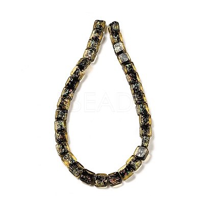 Handmade Dichroic Foil Glass Beads Strands DICH-U001-07A-1