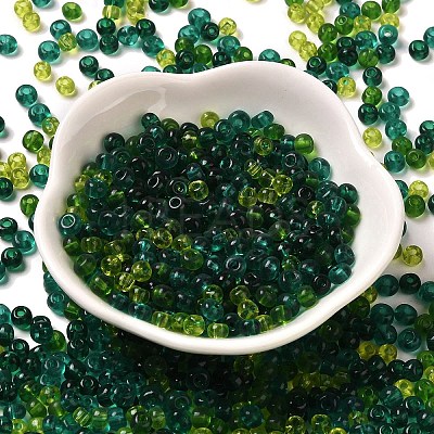 Transparent Colours 6/0 Glass Round Seed Beads X1-SEED-P006-02A-02-1