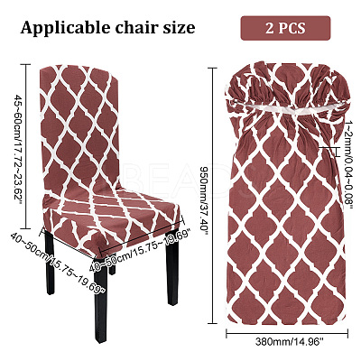 Polyester Elastic Chair Cushion FIND-WH0417-71B-1