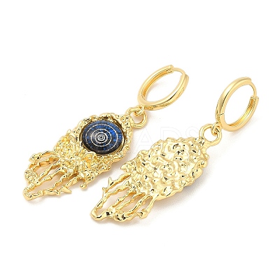 Rack Plating Brass Dangle Earrings for Women EJEW-M260-24G-01-1
