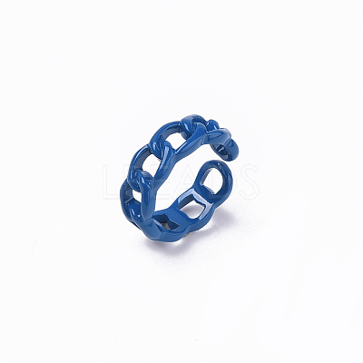 Spray Painted Alloy Cuff Rings RJEW-T011-29D-RS-1